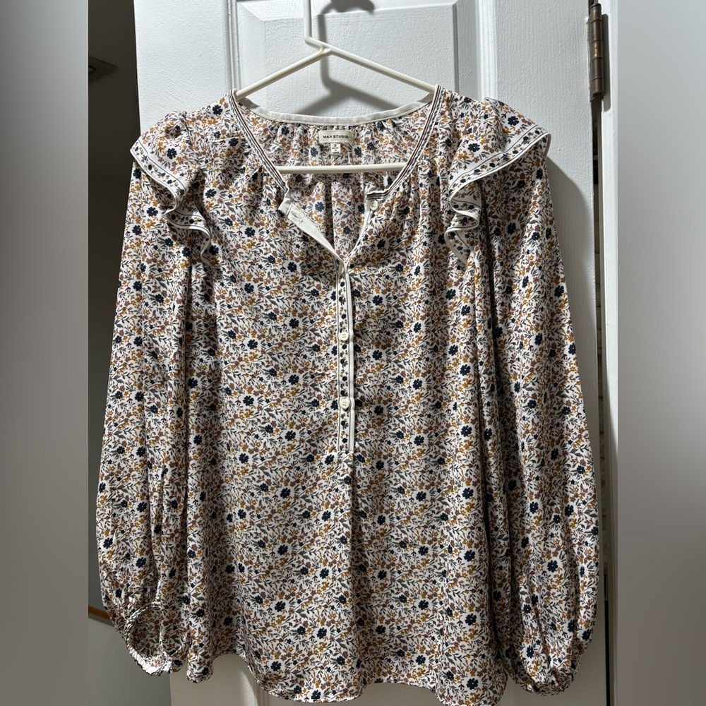 Max Studio floral blouse